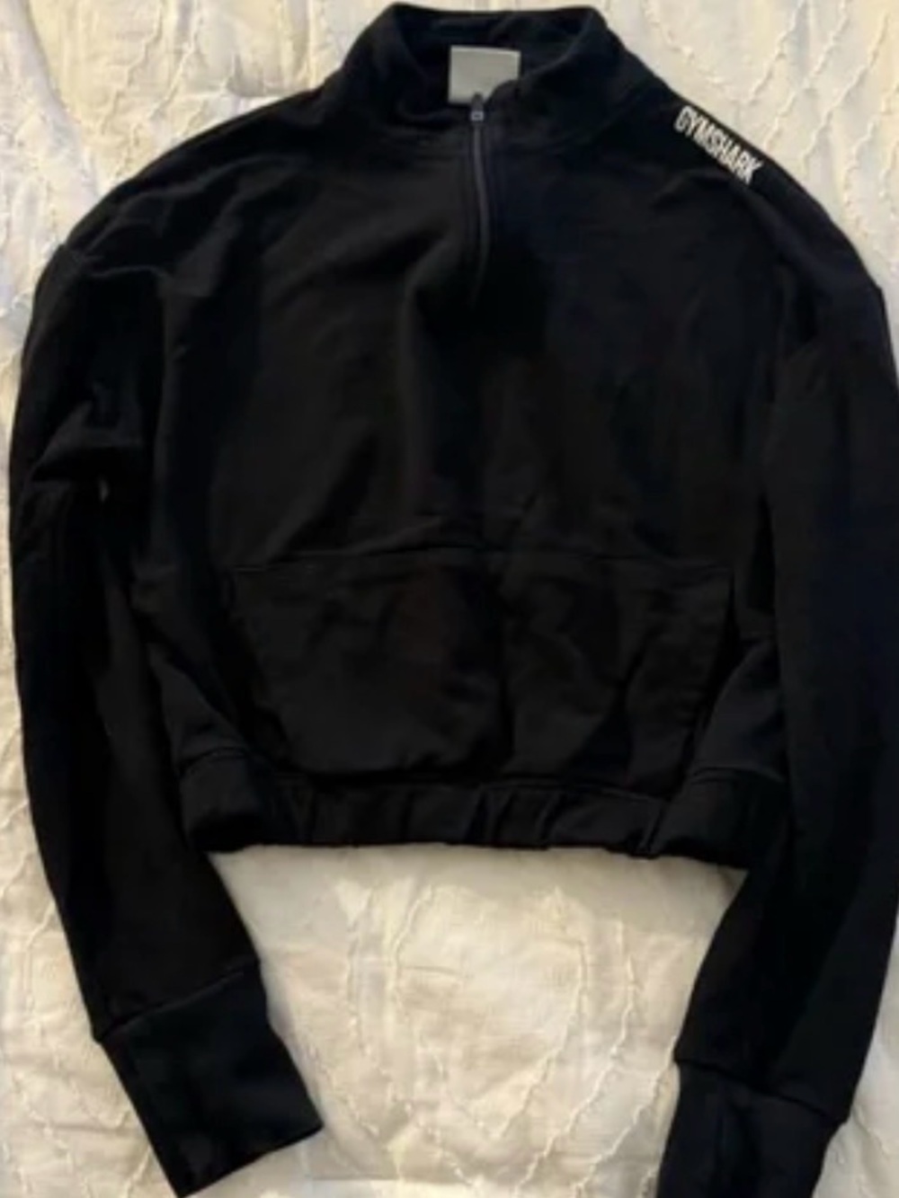 Gymshark Dark Gray / Black Athletic Jacket with Label